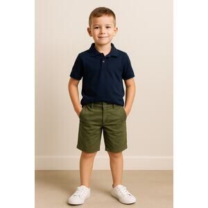 Classic Olive Green Casual Slim Fit Shorts Amazon Essentials Kids Size 8